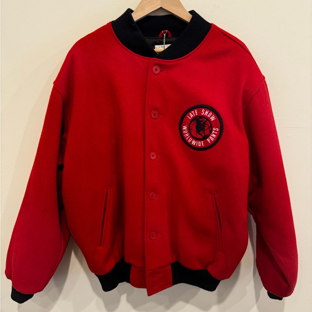 Late Show Jacket -  Large - David Letterman Varsity Jacket Wool & leather
